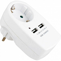 Переходник для розеток с USB портом СТАРТ С/А SA 1-ZD-2USB 10/60
