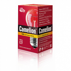 Лампа накаливания Camelion 40/A/CL/E27 40Вт Е27 гр