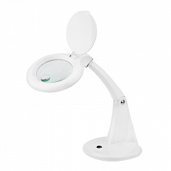 Лупа настольная 3D+12D REXANT с подсветкой 60 LED, белая