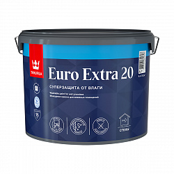 Краска Tikkurila Euro Extra 20 (Евро Экстра 20), 9 л, бесцветный, база С