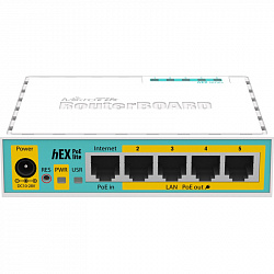 Маршрутизатор Mikrotik hEX PoE lite with 650MHz CPU (RB750UPR2)