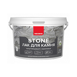 Лак для камня и кирпича Neomid, акриловый, полуглянцевый, 2,5 л