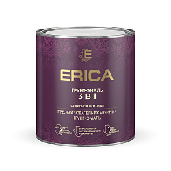 Грунт-эмаль по ржавчине 3 в 1 Erica, 2,6 кг, зеленая
