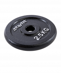Диск чугунный BB-204 d=26 мм, черный, 2,5 кг Starfit