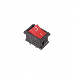 Выключатель клавишный 250V 6А (2с) ON-OFF красный Mini (RWB-201, SC-768) REXANT