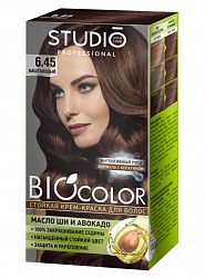 Biocolor 50/50/15мл Крем-краска для волос 6.45 Каштановый
