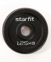 Диск чугунный BB-204 d=26 мм, черный, 1,25 кг Starfit