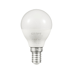 Лампа светодиодная LED Старт ECO Шар, E14, 7 Вт, 6500 K, холодный белый свет