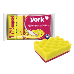 YORK Губки для посуды Волна 5шт