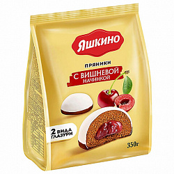 Пряники Яшкино в двойной глазури с вишневой начинкой, 350 гр