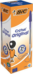 BIC Ручка шариковая КРИСТАЛ синяя (кор 20 шт)
