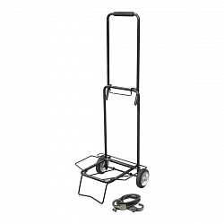 Тележка хозяйственная Рыжий кот 31 x 36 x 88 см (25 кг) черная, металлические колеса