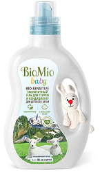 BioMio BABY BIO-LAUNDRY GEL SENSITIVE гель и кондиционер для детского белья, 900 мл