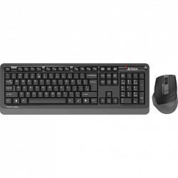 Набор клавиатура+мышь A4Tech Fstyler FG1035 GREY USB беспров. чер/сер