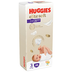 HUGGIES Элит Софт Трусики-Подгузники 3 (6-11кг) 48шт