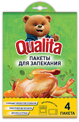 QUALITA Пакеты для запекания на стрип-ленте 4шт