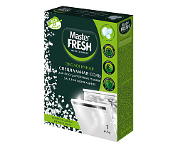 Экологичная специальная соль Master fresh для посудомоечной машины гранулированная, беленая, крупнокристаллическая, 1000 гр