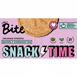 Крекер Bite овсяные сладкие со вкусом ванили и семенами чиа, 125г
