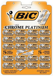 Лезвия для бритья Bic Chrome Platinum 20шт по 5 лезвий