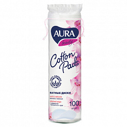 Ватные диски Aura 100 штук