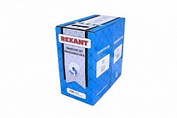 Rexant Кабель витая пара, U/UTP, категория 6, 4 x 2 x 0,57 мм, PVC, внутреннний, синий, 305м