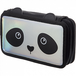Пенал Panda 2 отд., кож/зам голография, 190х110 мм, ПКЗ 11-111