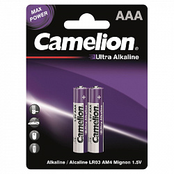 Батарейка Camelion Ultra 2шт/бл (LR03-BP2UT, 1,5В) (14983)