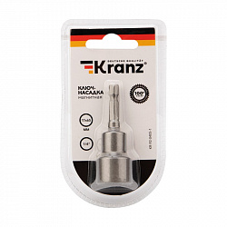 Ключ-насадка магнитная KRANZ 1/4" 17х65 мм