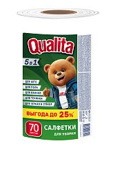 QUALITA OPTIMA Салфетки в рулоне вискозные 70шт