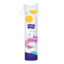 BELLA Cotton 120шт Ватные подушечки круглые