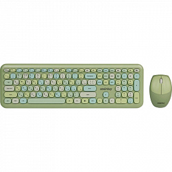 Набор клавиатура+мышь Smartbuy мультимедийный, зеленый (SBC-666395AG-G)