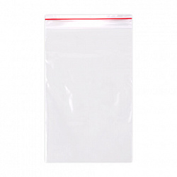 Пакеты ZIP LOCK "зиплок" ПРОЧНЫЕ, комплект 100 шт., 12х17 cм, ПВД, 60 мкм., BRAUBERG EXTRA, 608171