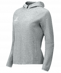 Худи на молнии женское ESSENTIAL Athlete Hooded FZ Jacket W, серый р.L