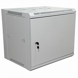 19" Настенный шкаф RexantPRO 6U 600×450×370 мм (ШxГxВ) - передняя дверь металл, боковые стенки съемные (разобранный), RAL 7035