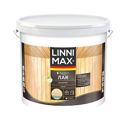 Лак для дерева Linnimax Аква, акриловый, шелковисто-матовый, 9 л