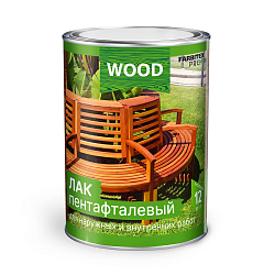 Лак для дерева пентафталевый Farbitex Profi Wood, высокоглянцевый, 0,9 л