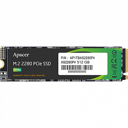 SSD накопитель Apacer AS2280P4 512GB M.2 2280, PCI-E 3x4(AP512GAS2280P4-1)