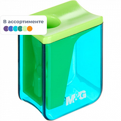 Точилка ручная M&amp;amp;amp;G, 1 отв., контейнер, ассорти