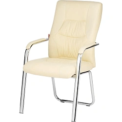 Конференц-кресло BN_TQ_Echair-807 VPU-1 кожзам бежевый, хром