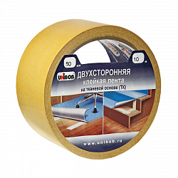 Скотч двусторонний тканевый Unibob, 50 мм x 10 м