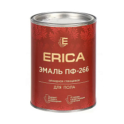 Эмаль ПФ-266 для пола Erica, алкидная, глянцевая, 0,8 кг, золотисто-коричневая