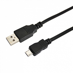 Кабель USB (шт. micro USB - шт. USB A) 1.8 метра, черный REXANT
