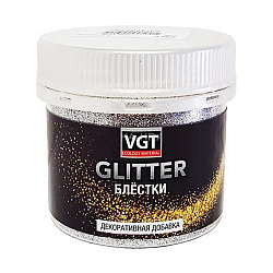 Декоративная добавка (блестки) VGT Glitter, 0,05 кг, серебро