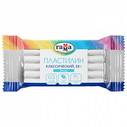 Пластилин Гамма "Классический", белый, 50г