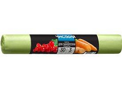Чистюля пакеты для заморозки продуктов на 3 л, 30 шт, 120 гр