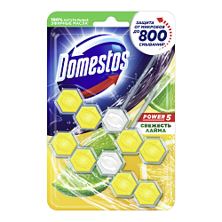 Блок для унитаза Domestos Power 5 DUO Свежесть лайма 2шт х 55гр