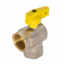 Кран шаровой для газа угловой СТМ Газ 1/2" г/г, бабочка