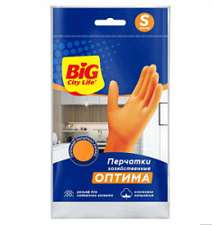 BIG City Перчатки латексные Оптима оранжевые S