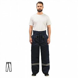 Брюки рабочие зимние муж з32-БР син смес 56-58/182-188
