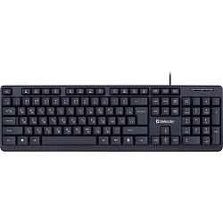 Клавиатура Defender Daily HB-162 RU проводн,черный,104кнопки+FN, 1.8м 45162